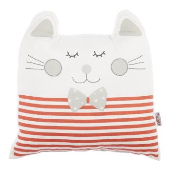 Czerwona poduszka dziecięca z domieszką bawełny Mike & Co. NEW YORK Pillow Toy Big Cat, 29x29 cm