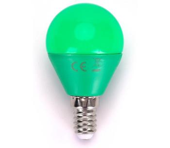 LED Żarówka G45 E14/4W/230V zielona -