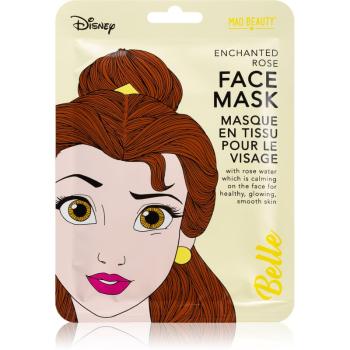 Mad Beauty Disney Princess Belle maska łagodząca w płacie z wyciągiem z dzikiej róży 25 ml