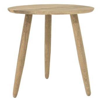 Stolik z drewna dębowego Canett Uno, ø 40 cm