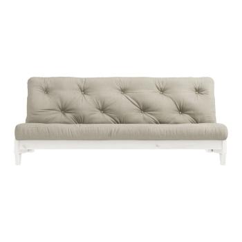 Sofa rozkładana z lnianym pokryciem Karup Design Fresh White/Linen