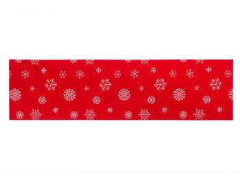 Świąteczna serweta - czerwony/biały - Rozmiar 33x130cm