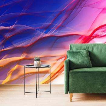 Samoprzylepna tapeta abstrakcyjne fale pełne kolorów - 225x150