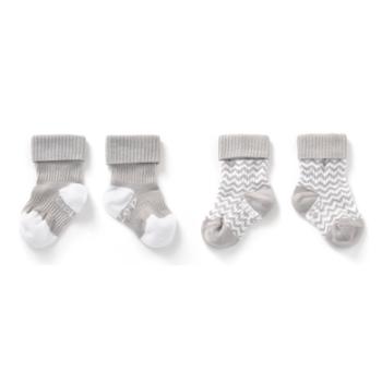 KipKep Stay-On Socks 2-Pack Ziggy grey