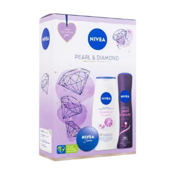 Nivea Pearl & Diamond zestaw Krem pod prysznic 250 ml + antyperspirant 150 ml + uniwersalny krem 30 ml dla kobiet Uszkodzone pudełko