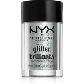 NYX Professional Makeup Glitter Goals brokat do twarzy i ciała odcień 07 Ice 2.5 g