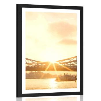 Plakat z passe-partout Tower Bridge w Londynie - 30x45 silver