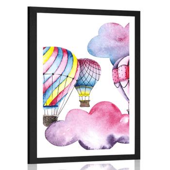Plakat z passe-partout baloniki na wietrze - 40x60 black