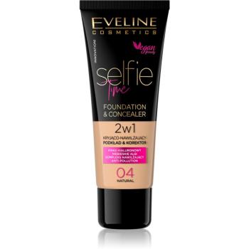 Eveline Cosmetics Selfie Time podkład i korektor 2 w 1 odcień 04 Natural 30 ml