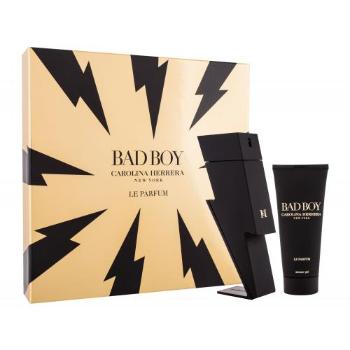 Carolina Herrera Bad Boy Le Parfum zestaw EDP 100 ml + żel pod prysznic 100 ml dla mężczyzn Uszkodzone pudełko