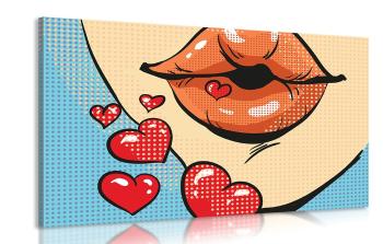 Obraz słodki buziak pop-art