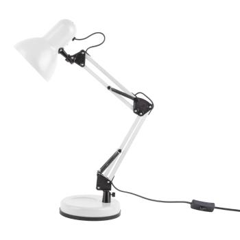 Biała lampa stołowa z czarnymi detalami Leitmotiv Hobby, ø 12,5 cm