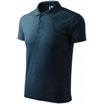 Męska luźna koszulka polo, ciemny niebieski, XL