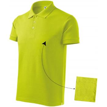 Elegancka męska koszulka polo, limonkowy, XL