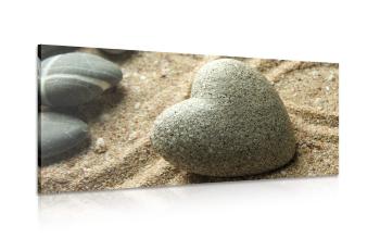 Obraz kamień Zen w kształcie serca - 120x60