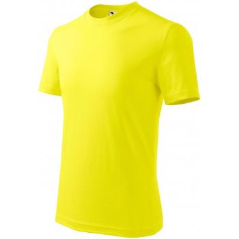 Prosta koszulka dziecięca, cytrynowo żółty, 134cm / 8lat