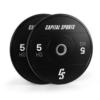 Capital Sports Elongate 2020, obciążenia, 2 x 5 kg, twarda guma, 50,4 mm