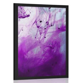 Plakat magiczna fioletowa abstrakcja - 40x60 white