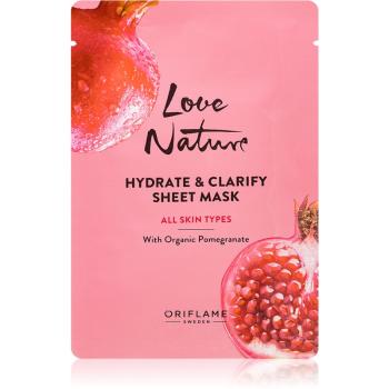 Oriflame Love Nature Pomegranate maska nawilżająca w płacie 24 ml