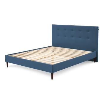 Niebieskie łóżko dwuosobowe Bobochic Paris Rory Dark, 180x200 cm