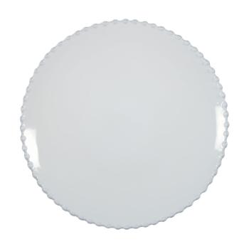 Biały talerz kamionkowy Costa Nova Pearl, ⌀ 28 cm