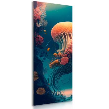 Obraz meduza w świecie surrealizmu - 50x150