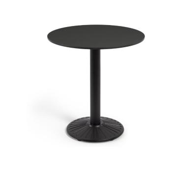 Czarny ogrodowy stół jadalny Kave Home Tiaret, ø 68 cm