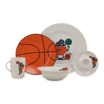 5-częściowy porcelanowy zestaw naczyń dla dzieci Kütahya Porselen Basketball