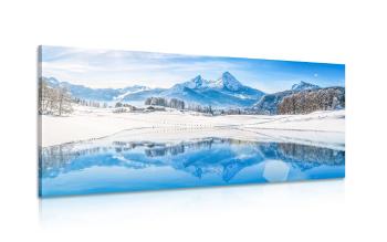 Obraz śnieżny krajobraz w Alpach - 120x60