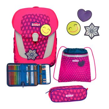 Scout Neon Sunny II DIN Safety - Pink Glow, 4 szt.