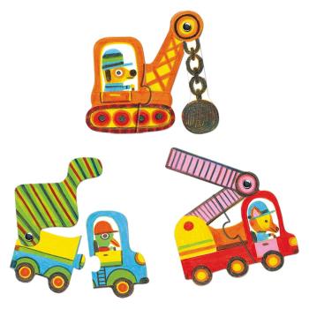 Puzzle dziecięce Djeco Pojazdy
