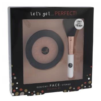 2K Let´s Get Perfect! zestaw Bronzer 10 g + Pędzel 1szt dla kobiet Uszkodzone pudełko Light/Medium