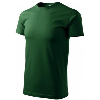 Prosta koszulka męska, butelkowa zieleń, XL