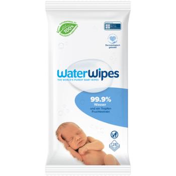 WaterWipes Chusteczki dla niemowląt, biodegradowalne, 28 chusteczek