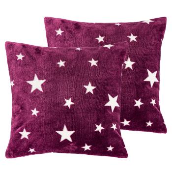 4Home Poszewka na poduszkę Stars violet, 40 x 40 cm, komplet 2 szt., 40 x 40 cm