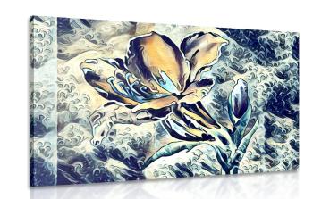 Obraz abstrakcyjny artystyczny kwiat - 120x80
