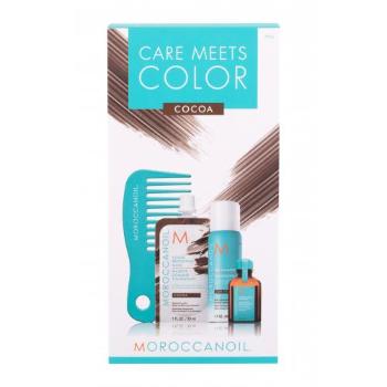 Moroccanoil Care Meets Color zestaw Maska do włosów 30 ml + suchy szampon 65 ml + olejek do włosów 15 ml + mini grzebień dla kobiet Cocoa