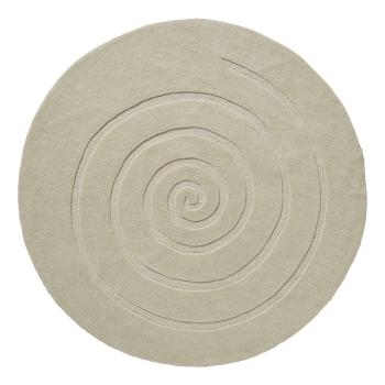 Kremowy wełniany dywan Think Rugs Spiral, ⌀ 140 cm