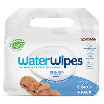 Water Wipes Baby Wipes delikatne nawilżane chusteczki dla dzieci 4x60 szt.