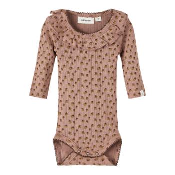 Lil'Atelier Bodysuit z długim rękawem Nbfrachel Burlwood