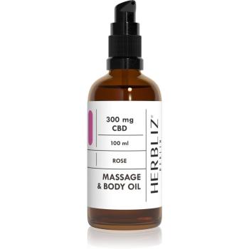 Herbliz CBD Massage Oil Rose olejek do ciała i do masażu z CBD 100 g