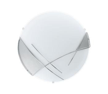 EGLO 89758 - Lampa Plafon Kinkiet RAYA 1 x E27/60W srebrny/biały