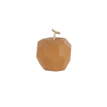 Matowa karmelowobrązowa betonowa figurka w kształcie jabłka PT LIVING Origami Apple
