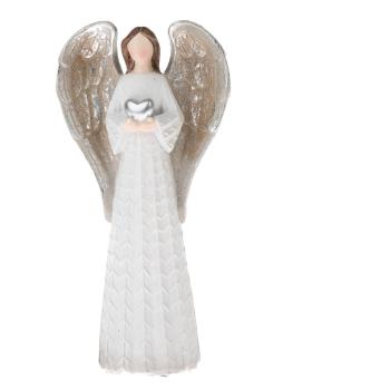 Figurka anioła z sercem Dakle, wys. 19,5 cm