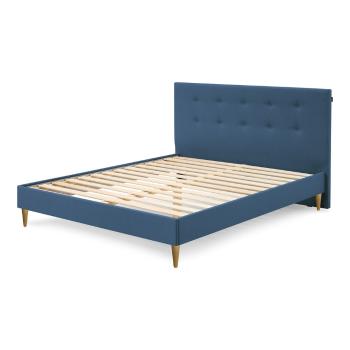 Niebieskie łóżko dwuosobowe Bobochic Paris Rory Light. 160x200 cm
