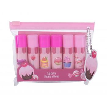 2K Lip Balm Gift Set zestaw Balsam do ust 6 x 4,2 g + Kosmetyczka dla kobiet