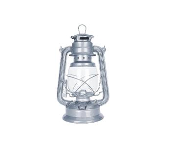 Brilagi - Lampa naftowa LANTERN 28 cm srebrna