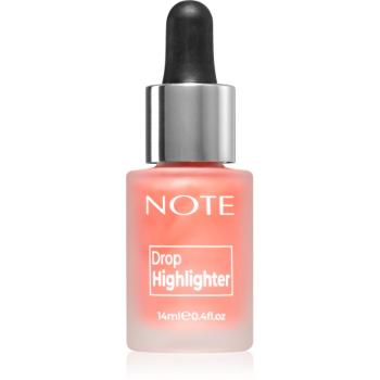 Note Cosmetique Drop Highliter płynny rozświetlacz z zakraplaczem 01 Pearl Rose 14 ml