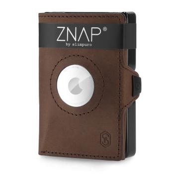 Slimpuro ZNAP Airtag, portfel, 12 kart, kieszonka na monety, 8 x 1,8 x 6 cm, ochrona RFID