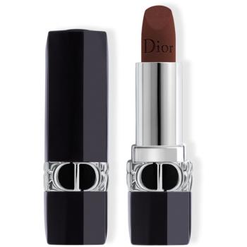 DIOR Rouge Dior trwała szminka flakon napełnialny odcień 400 Nude Line (Velvet) 3,5 g